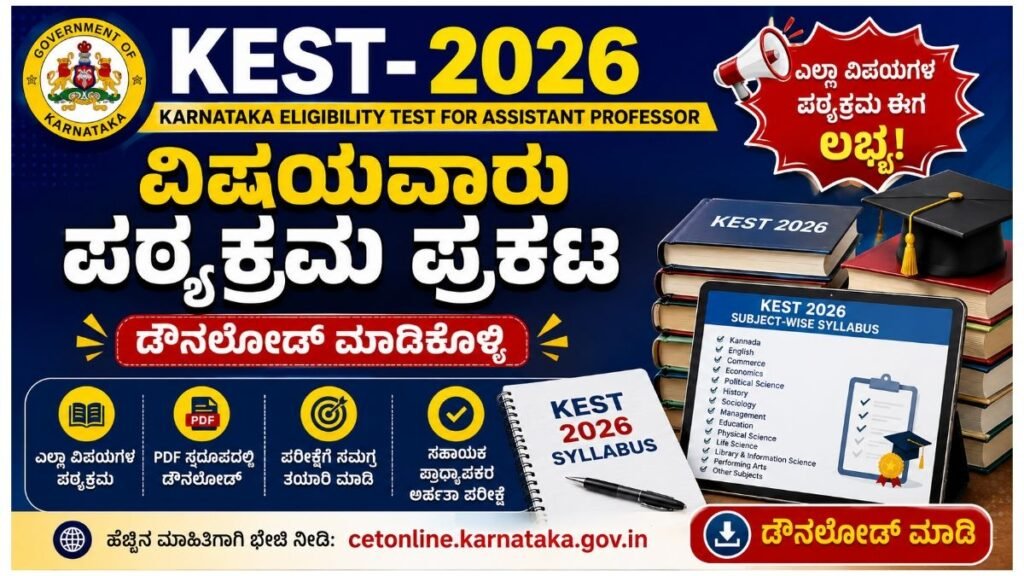 KSET Subject Wise Syllabus