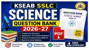 KSEAB SSLC Science Question Bank 2026-27