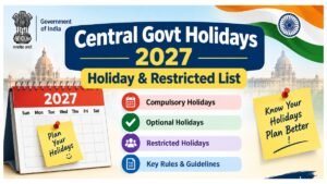 Central Govt Holidays 2027