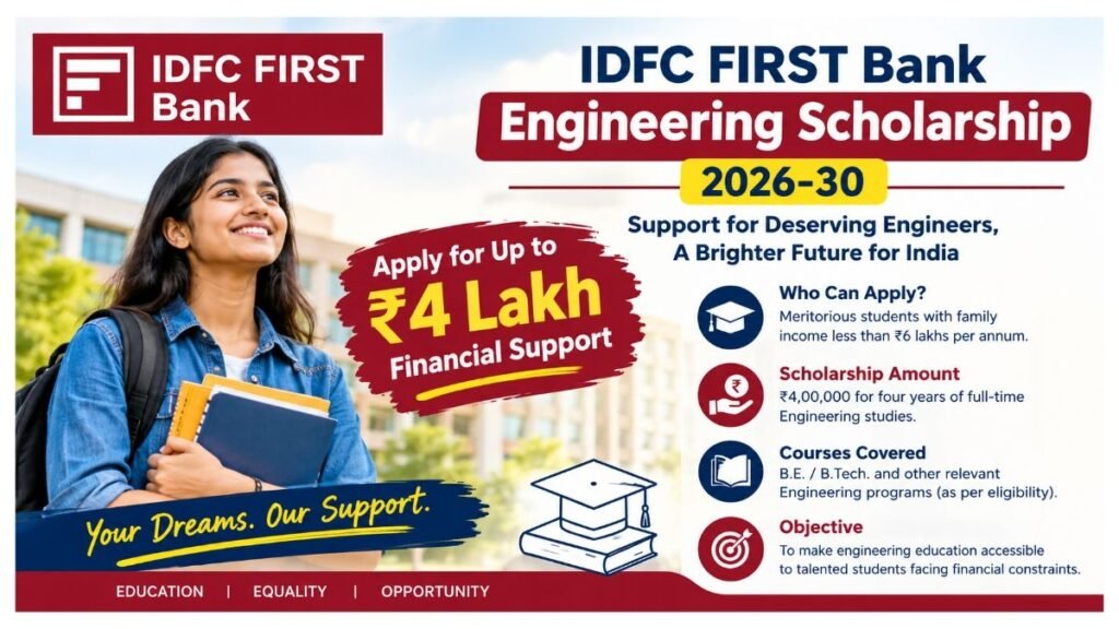 IDFC FIRST Bank Engineering Scholarship