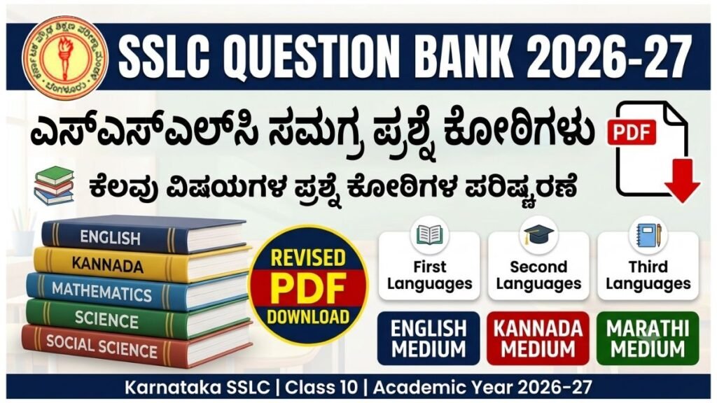 SSLC Question Bank 2026-27