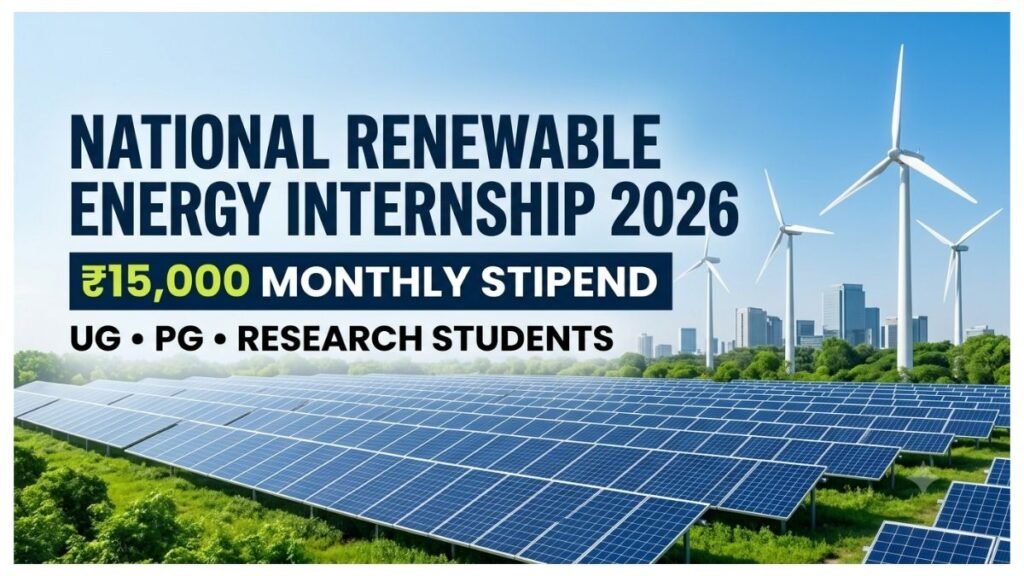 National Renewable Energy Internship 2026