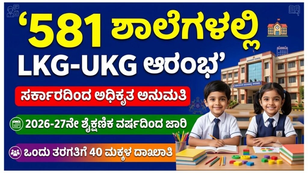 Karnataka LKG UKG Classes 2026-27